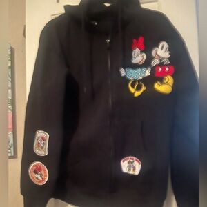 new Disney hoodie with embroidery of Mini & Mickie . never worn !